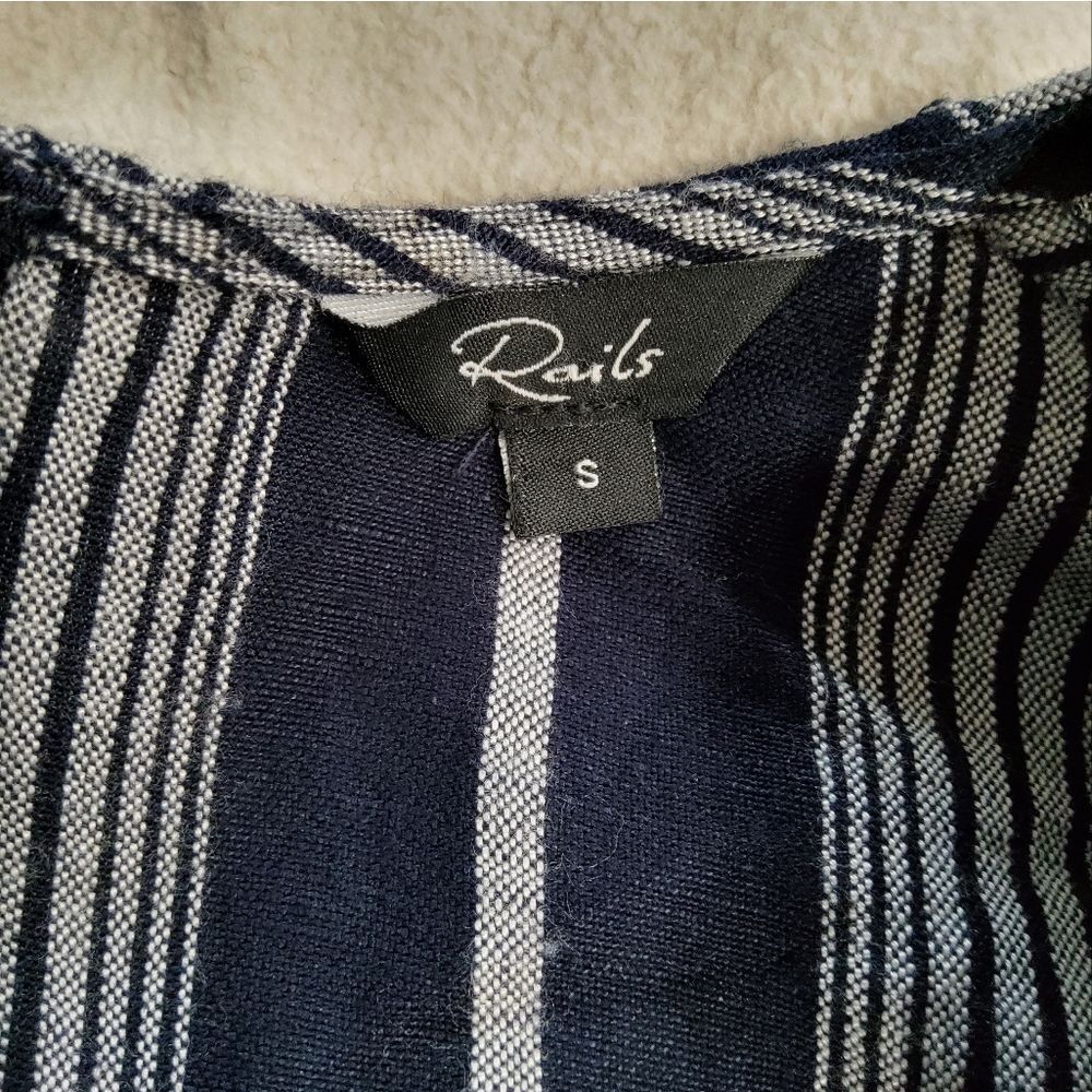 Rails Angela Mediterranean Stripe Belted Jumpsuit Size S - Picture 7 of 12